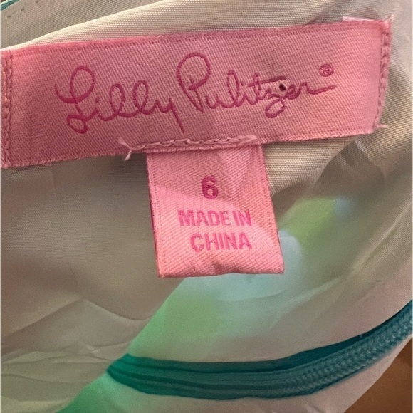 Lilly Pulitzer Floral Green Blue Halter Top - Picture 5 of 6